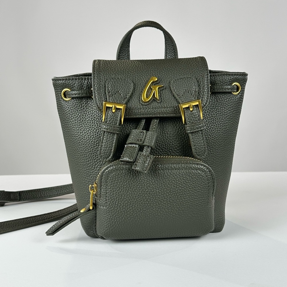 Stylish Green Leather Backpack - image 1